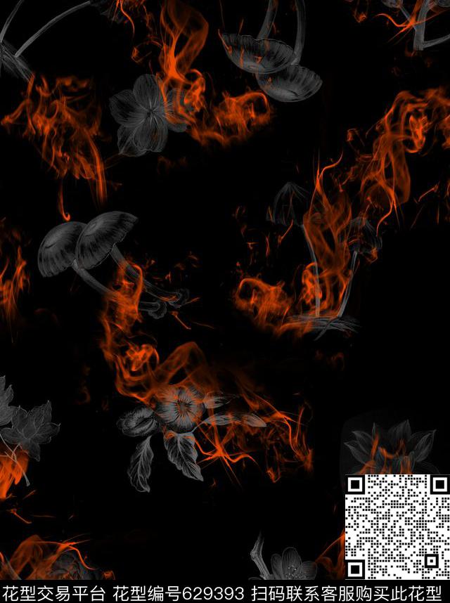 烟雾火花火烧花数码印花华亿平台下载（图片编号: 629393） - 瓦栏（Walan）