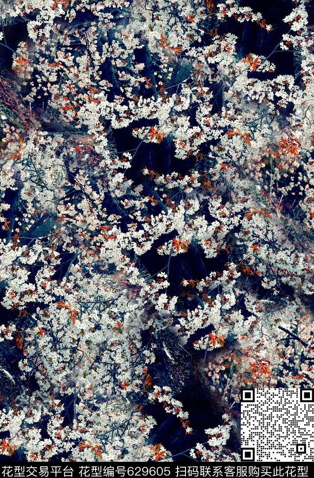 时尚潮流男装外套夹克棉服卫衣数码印花时尚流行设计风景高档印花森林数码印花华亿平台下载（图片编号: 629605） - 瓦栏（Walan）