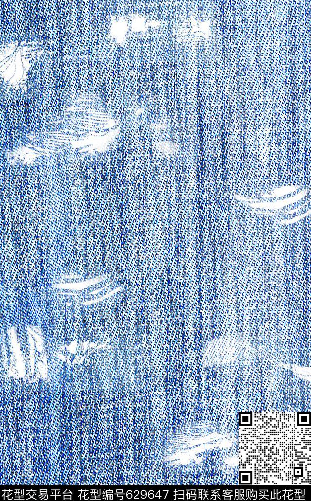 休闲欧美丹宁风格数码印花华亿平台下载（图片编号: 629647） - 瓦栏（Walan）