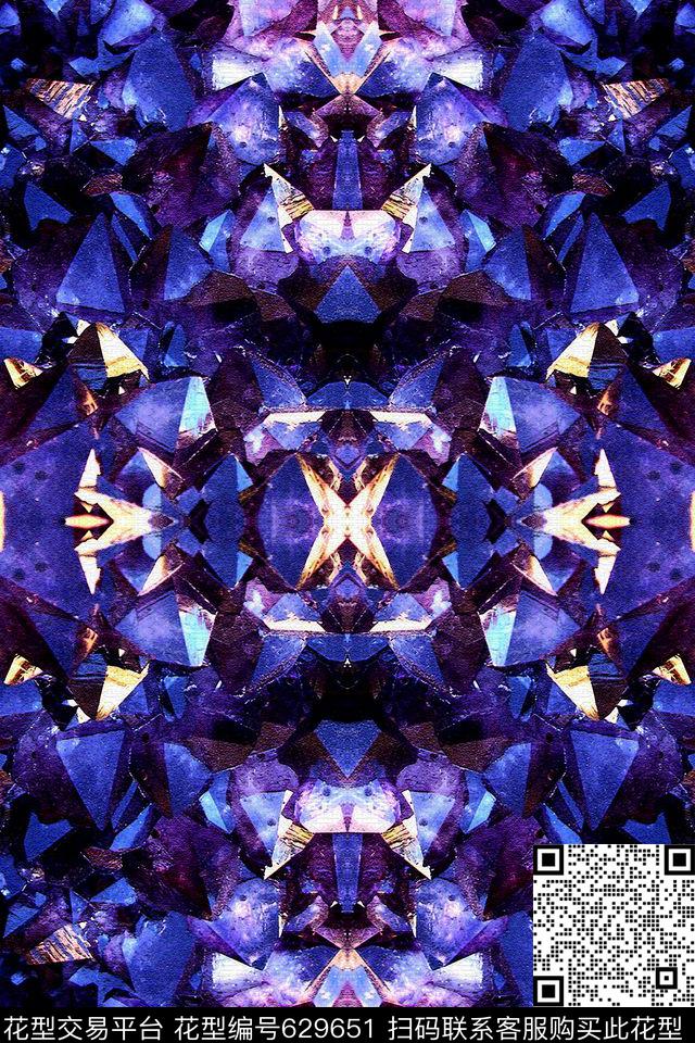 小方块不规则几何几何数码印花华亿平台下载（图片编号: 629651） - 瓦栏（Walan）