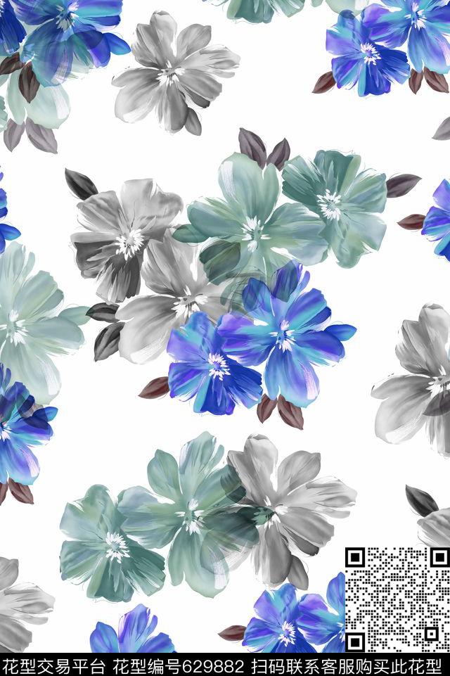 小碎花花卉数码印花华亿平台下载（图片编号: 629882） - 瓦栏（Walan）