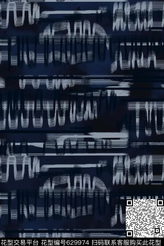 数码科技男装几何数码印花华亿平台下载（图片编号: 629974） - 瓦栏（Walan）