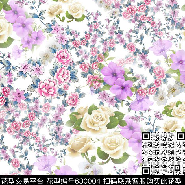 乱花传统印花华亿平台下载（图片编号: 630004） - 瓦栏（Walan）