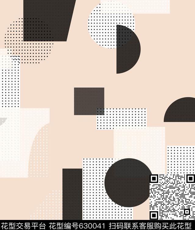 点点方块抽象传统印花华亿平台下载（图片编号: 630041） - 瓦栏（Walan）