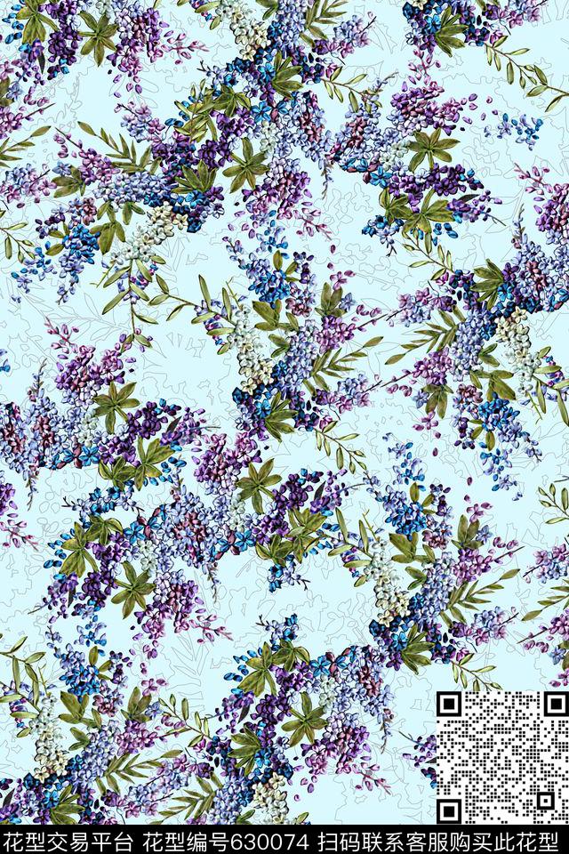 密集小花数码印花华亿平台下载（图片编号: 630074） - 瓦栏（Walan）