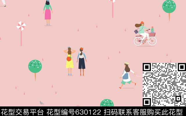 可爱人物卡通传统印花华亿平台下载（图片编号: 630122） - 瓦栏（Walan）