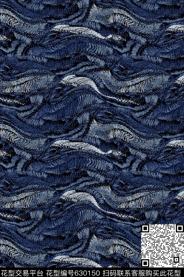抽象毛衣纹理男装传统印花华亿平台下载（图片编号: 630150） - 瓦栏（Walan）