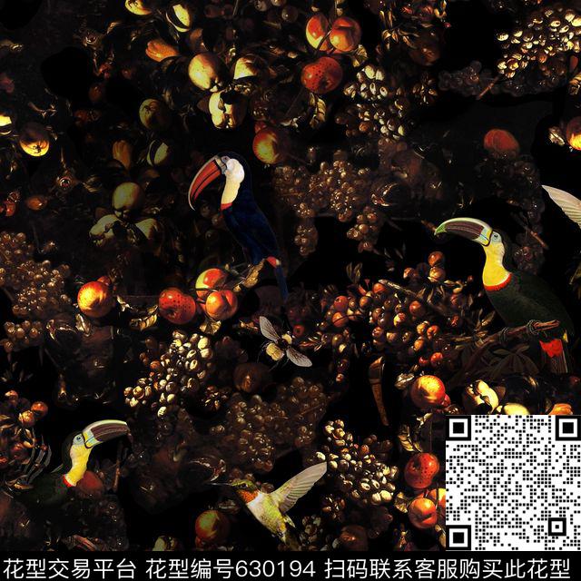 植物动物鸟数码印花华亿平台下载（图片编号: 630194） - 瓦栏（Walan）