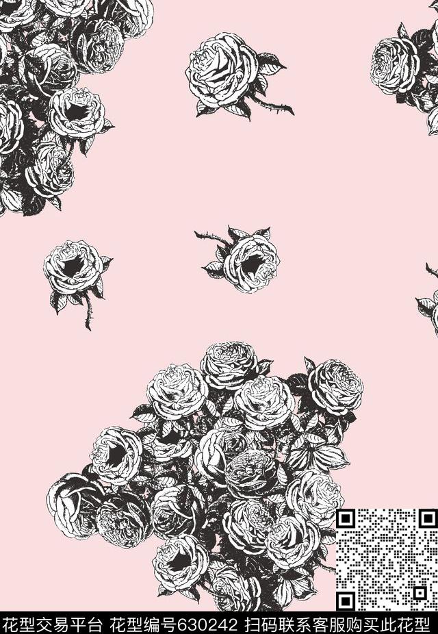 小碎花大花花花世界数码印花华亿平台下载（图片编号: 630242） - 瓦栏（Walan）