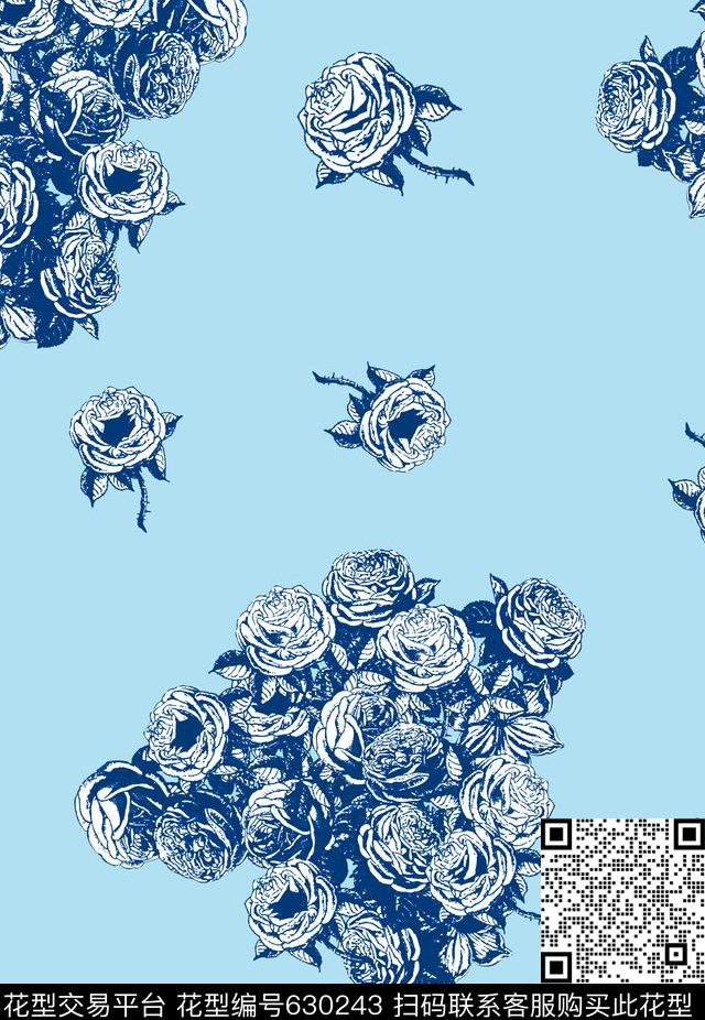 小碎花大花花花世界数码印花华亿平台下载（图片编号: 630243） - 瓦栏（Walan）