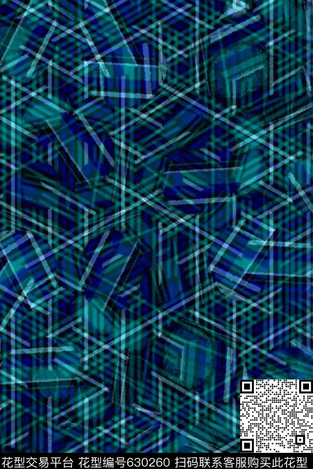 波浪条纹细条纹横条数码印花华亿平台下载（图片编号: 630260） - 瓦栏（Walan）