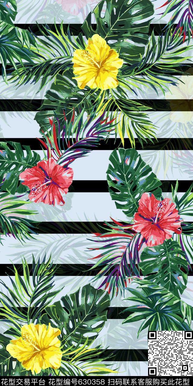 花卉几何女装数码印花华亿平台下载（图片编号: 630358） - 瓦栏（Walan）