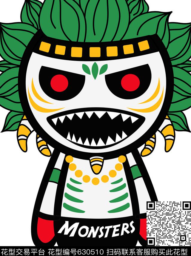 大牌时尚卡通传统印花华亿平台下载（图片编号: 630510） - 瓦栏（Walan）