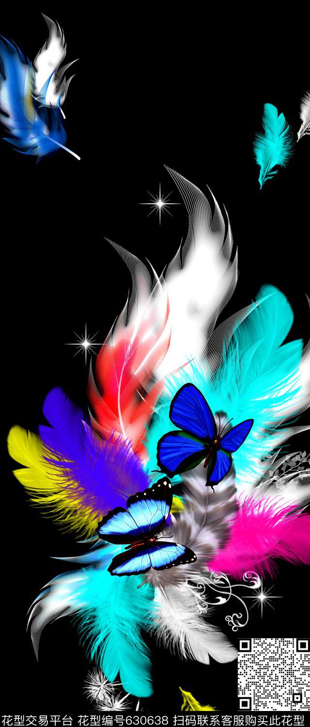 流行时尚数码鸟数码印花华亿平台下载（图片编号: 630638） - 瓦栏（Walan）