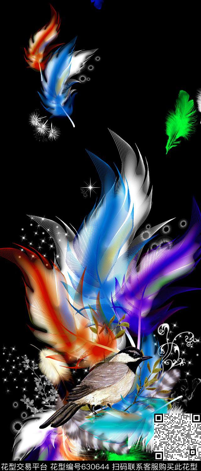 流行时尚数码鸟数码印花华亿平台下载（图片编号: 630644） - 瓦栏（Walan）