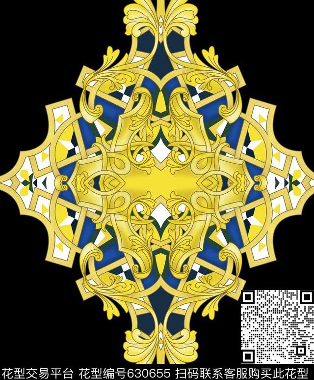 欧潮大牌时尚数码印花华亿平台下载（图片编号: 630655） - 瓦栏（Walan）