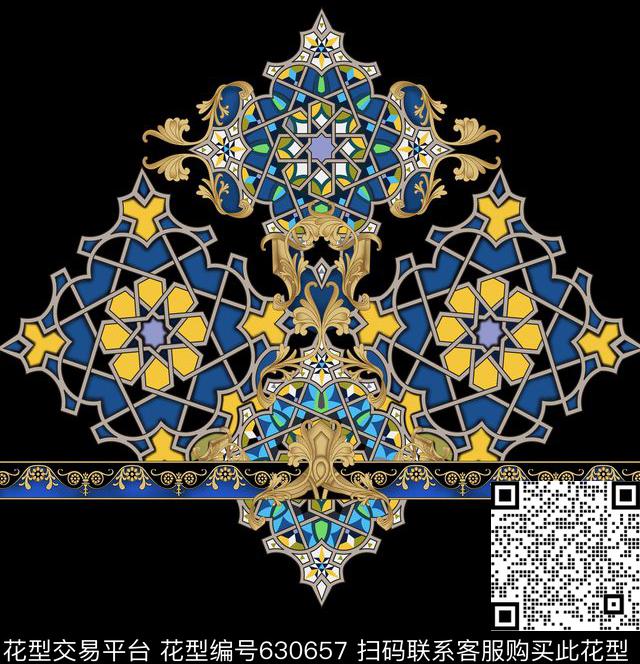 欧潮大牌时尚数码印花华亿平台下载（图片编号: 630657） - 瓦栏（Walan）