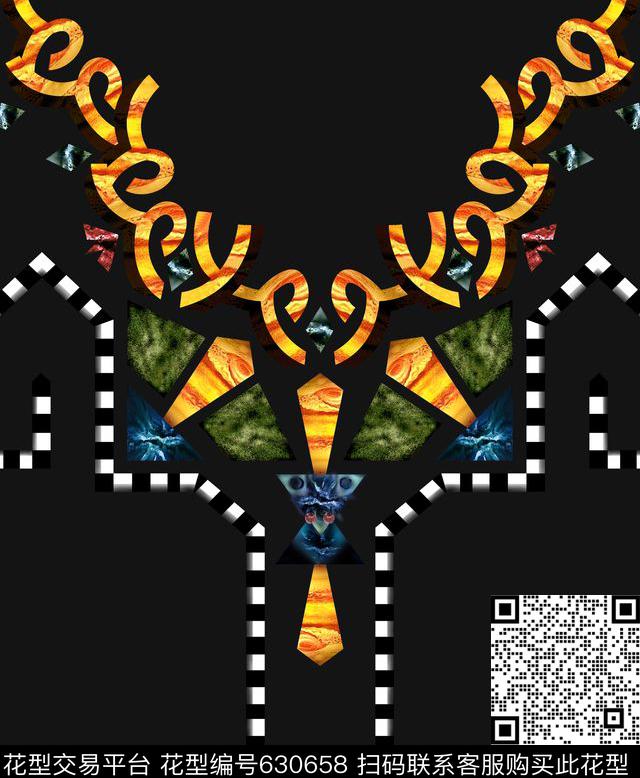 欧潮大牌时尚传统印花华亿平台下载（图片编号: 630658） - 瓦栏（Walan）