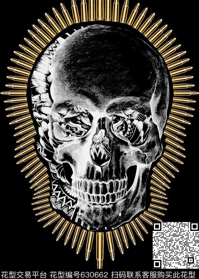 骷髅头欧潮大牌传统印花华亿平台下载（图片编号: 630662） - 瓦栏（Walan）