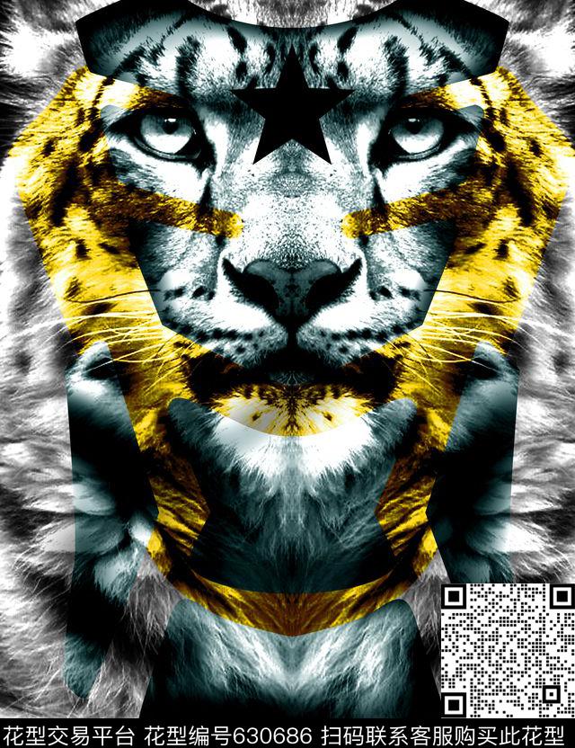 大牌时尚老虎传统印花华亿平台下载（图片编号: 630686） - 瓦栏（Walan）