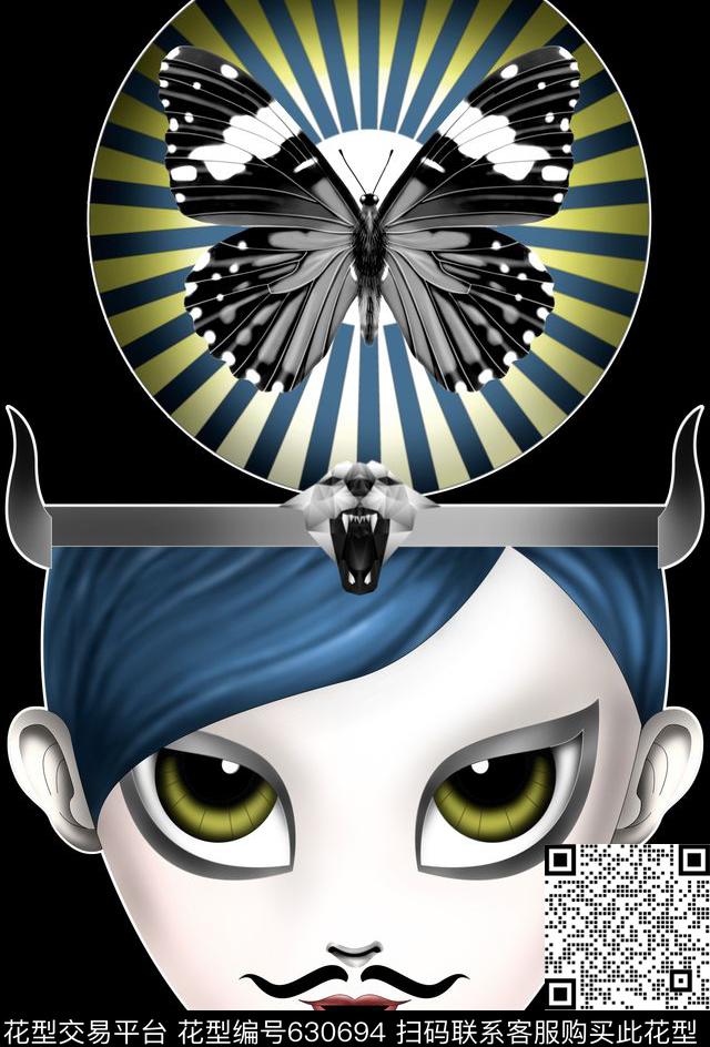 时尚卡通大牌风数码印花华亿平台下载（图片编号: 630694） - 瓦栏（Walan）