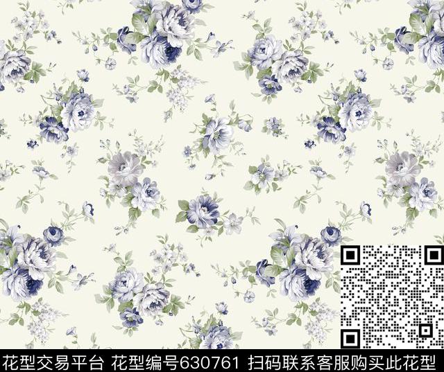 窗帘小碎花玫瑰传统印花华亿平台下载（图片编号: 630761） - 瓦栏（Walan）