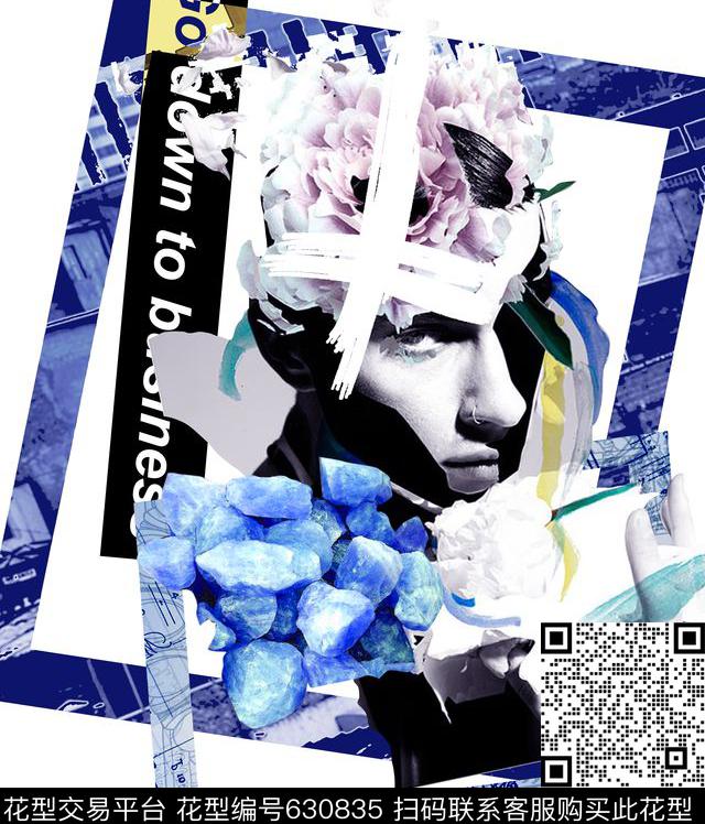 人物抽象创意数码印花华亿平台下载（图片编号: 630835） - 瓦栏（Walan）