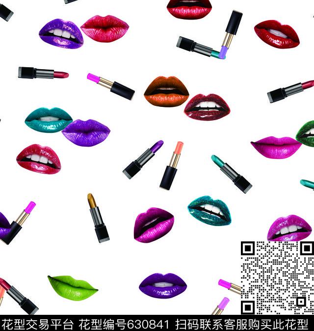 女人嘴唇口红数码印花华亿平台下载（图片编号: 630841） - 瓦栏（Walan）