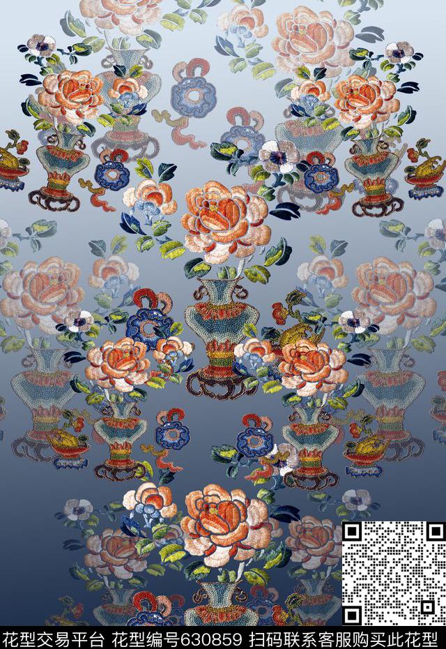 中国风民族风图案数码印花华亿平台下载（图片编号: 630859） - 瓦栏（Walan）