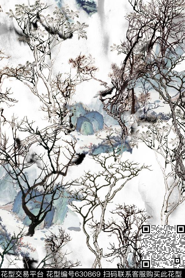 中国风数码印花华亿平台下载（图片编号: 630869） - 瓦栏（Walan）