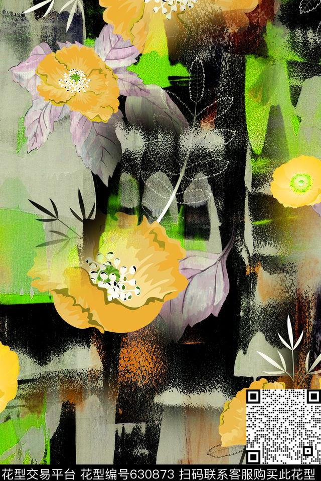 花卉罂粟花肌理数码印花华亿平台下载（图片编号: 630873） - 瓦栏（Walan）