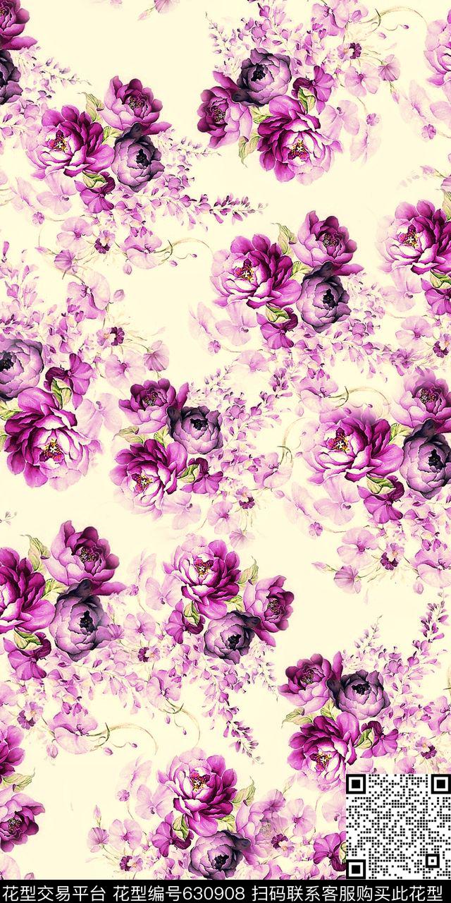 流行时尚数码小碎花数码印花华亿平台下载（图片编号: 630908） - 瓦栏（Walan）