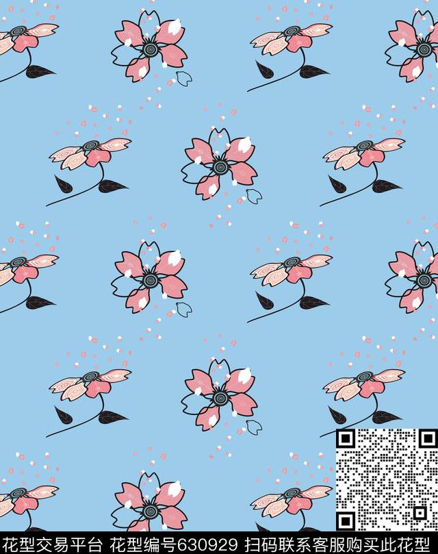 植物叶花卉传统印花华亿平台下载（图片编号: 630929） - 瓦栏（Walan）