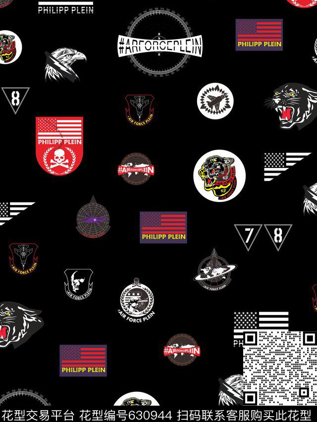 几何线条章仔数码印花华亿平台下载（图片编号: 630944） - 瓦栏（Walan）