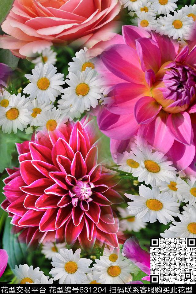 花朵花卉数码印花华亿平台下载（图片编号: 631204） - 瓦栏（Walan）