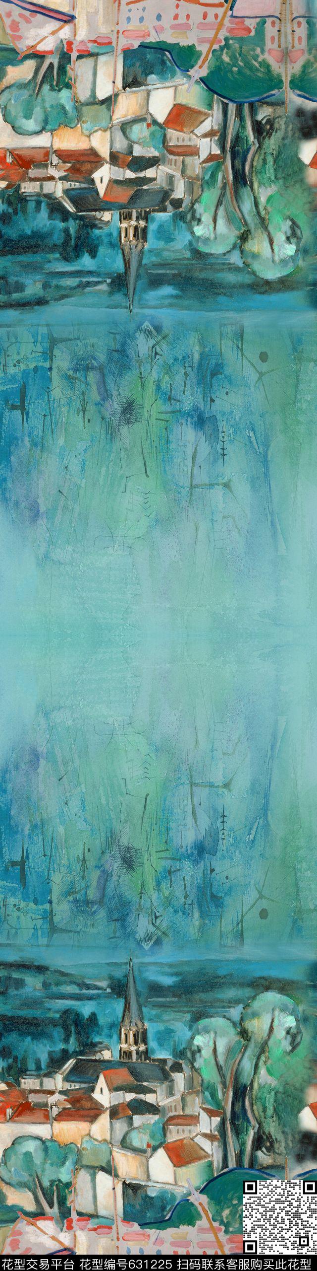 建筑休闲风景数码印花华亿平台下载（图片编号: 631225） - 瓦栏（Walan）