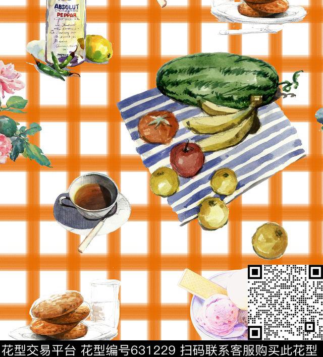 野餐创意大牌数码印花华亿平台下载（图片编号: 631229） - 瓦栏（Walan）