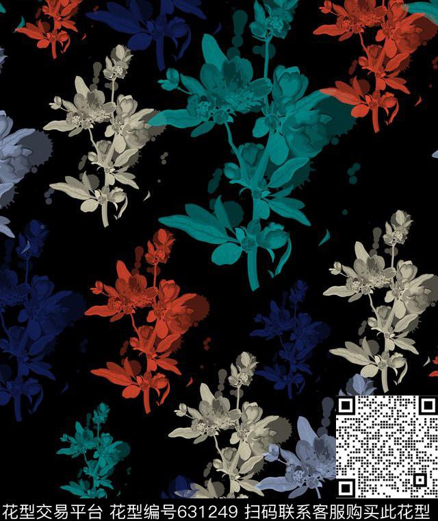 田园小清新手绘数码印花华亿平台下载（图片编号: 631249） - 瓦栏（Walan）