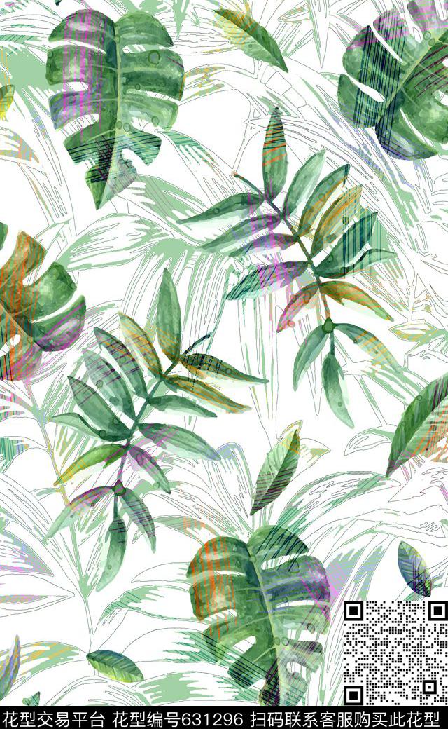 热带雨林针叶泳装比基尼数码印花华亿平台下载（图片编号: 631296） - 瓦栏（Walan）