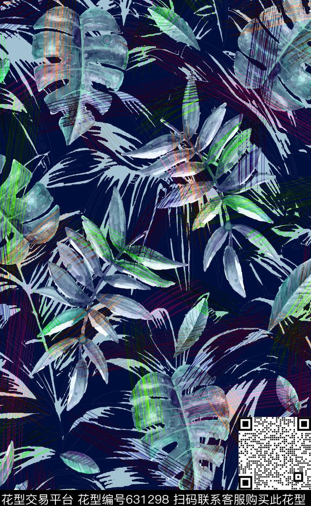 热带雨林针叶泳装比基尼数码印花华亿平台下载（图片编号: 631298） - 瓦栏（Walan）