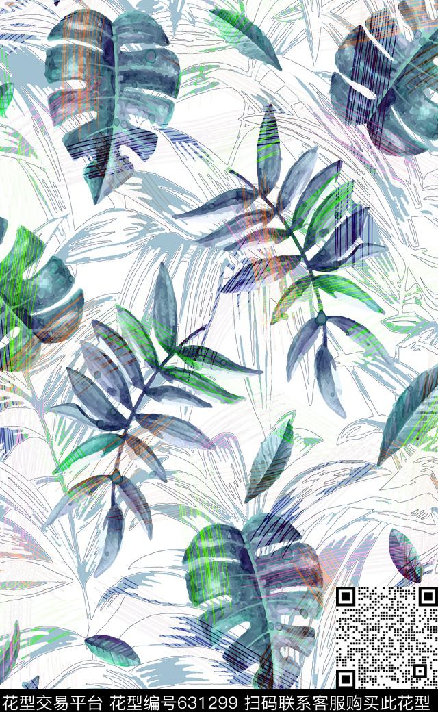 热带雨林针叶泳装比基尼数码印花华亿平台下载（图片编号: 631299） - 瓦栏（Walan）