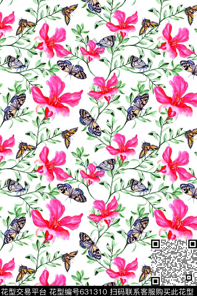 2017watercolorflowers数码印花华亿平台下载（图片编号: 631310） - 瓦栏（Walan）