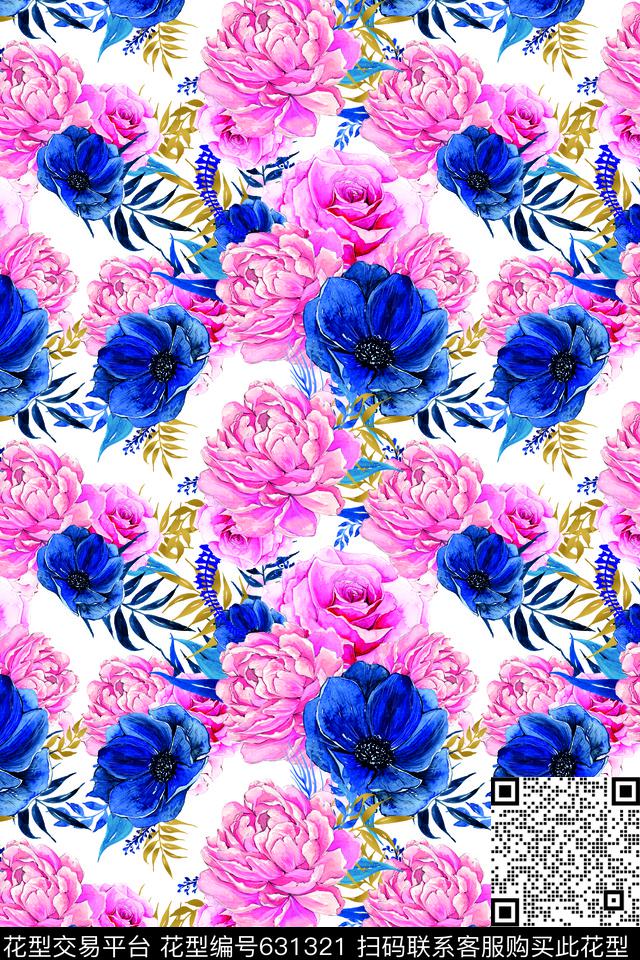 2017watercolorpink数码印花华亿平台下载（图片编号: 631321） - 瓦栏（Walan）
