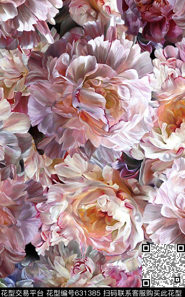 洋阳---花卉迪拜花卉真丝数码印花华亿平台下载（图片编号: 631385） - 瓦栏（Walan）