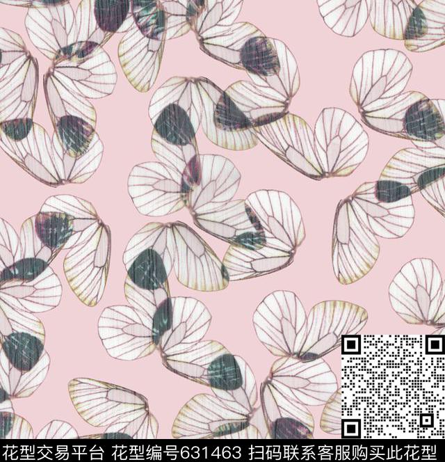 花卉叶子数码印花华亿平台下载（图片编号: 631463） - 瓦栏（Walan）