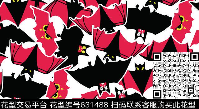 趣味蝙蝠风筝传统印花华亿平台下载（图片编号: 631488） - 瓦栏（Walan）