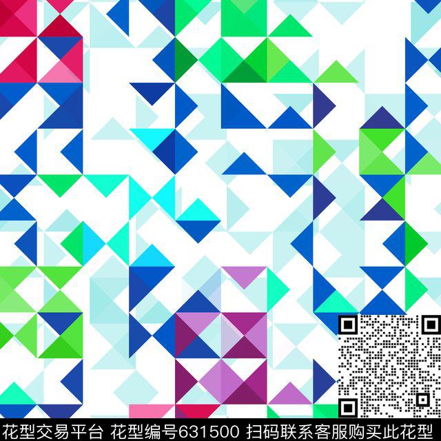 女装休闲裤三角形传统印花华亿平台下载（图片编号: 631500） - 瓦栏（Walan）