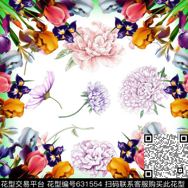 花朵数码印花华亿平台下载（图片编号: 631554） - 瓦栏（Walan）