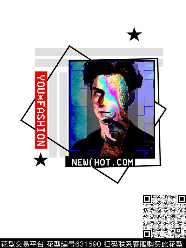 人物潮牌大牌数码印花华亿平台下载（图片编号: 631590） - 瓦栏（Walan）