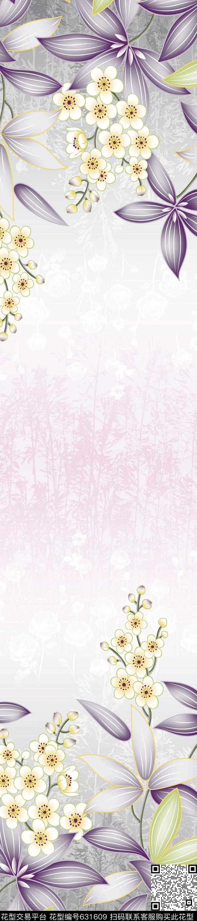 花朵花卉传统印花华亿平台下载（图片编号: 631609） - 瓦栏（Walan）